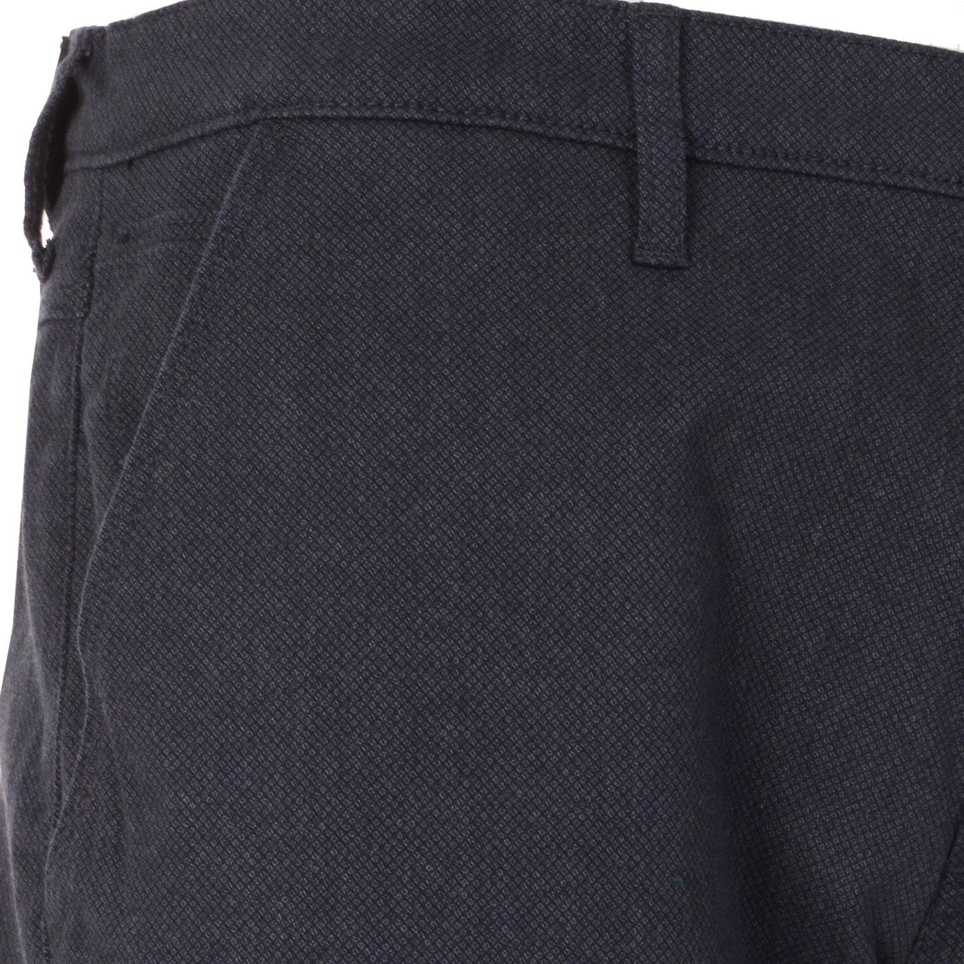 WRANGLER 'Larston' Slim Tapered Non-Denim Trousers in Navy