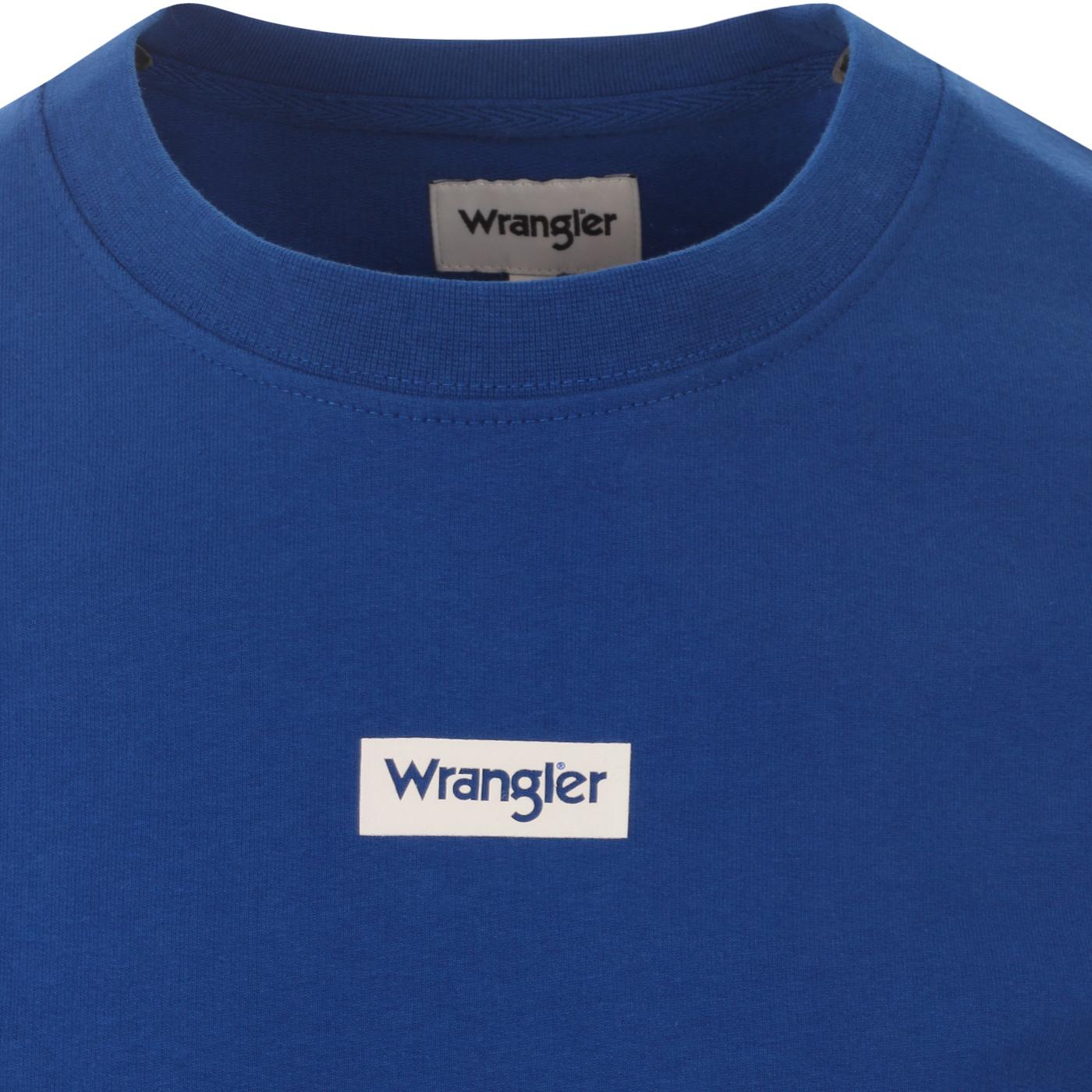 WRANGLER Men's Retro Logo Crew Sweatshirt Wrangler Blue