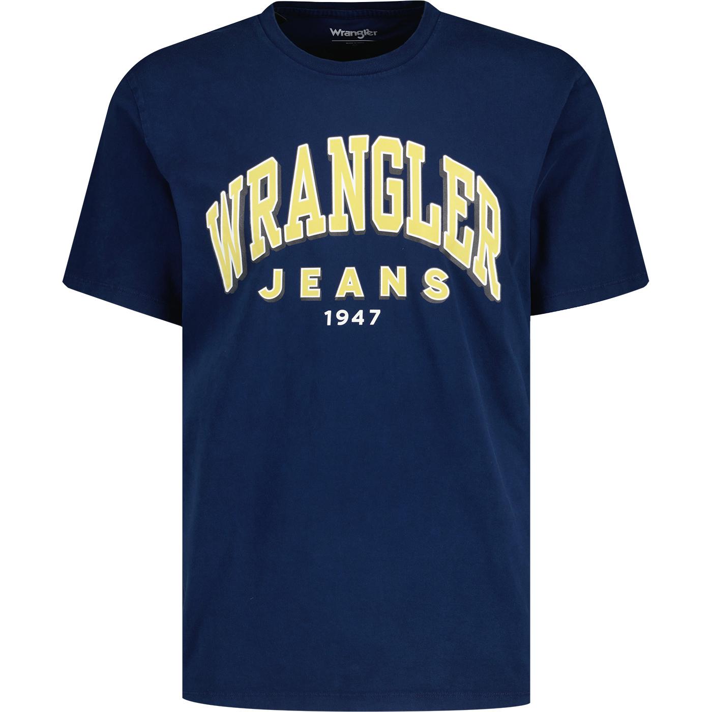 Wrangler Retro Logo Graphic Crew Neck T-shirt Navy