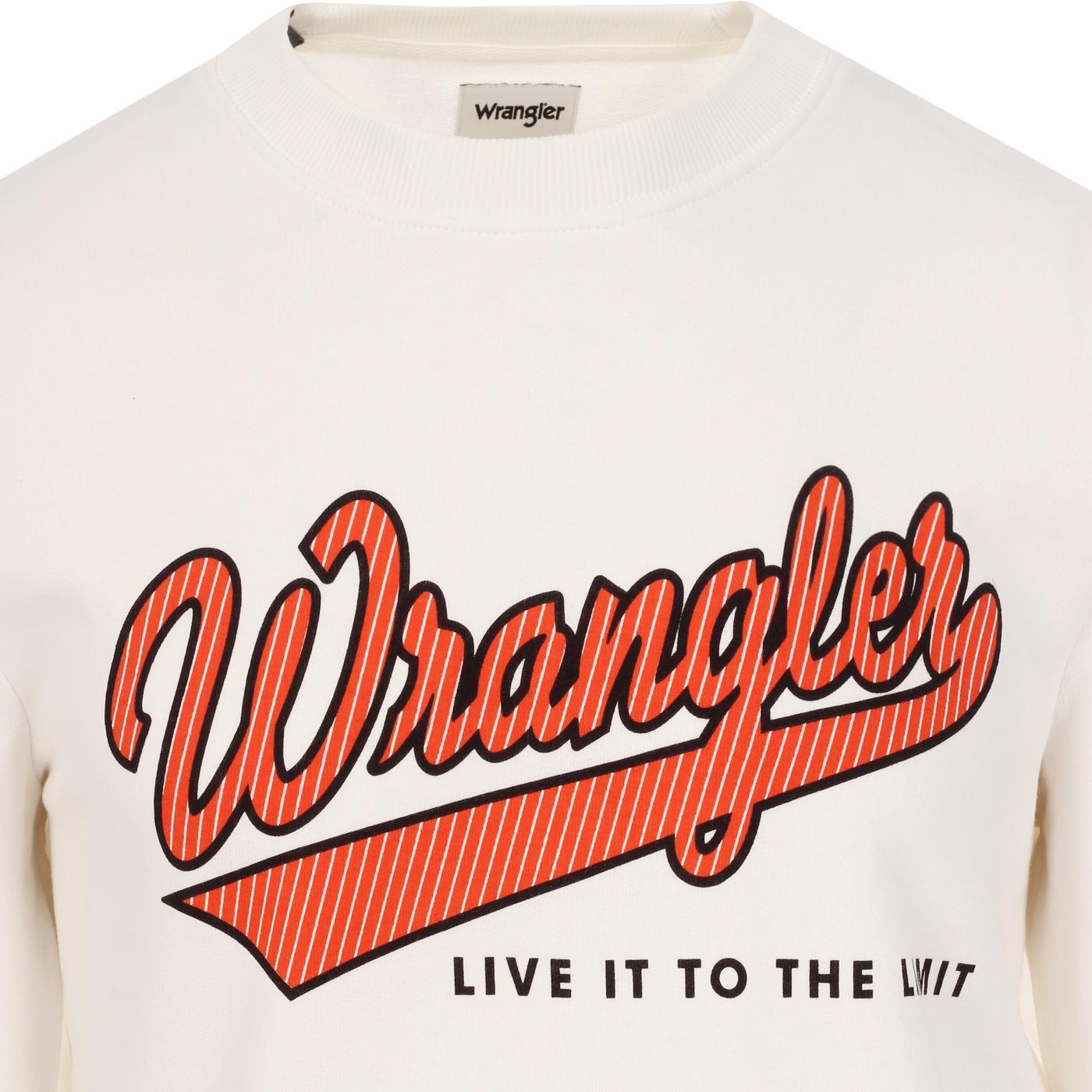 WRANGLER Live It To The Limit Retro 70s Sweatshirt in White