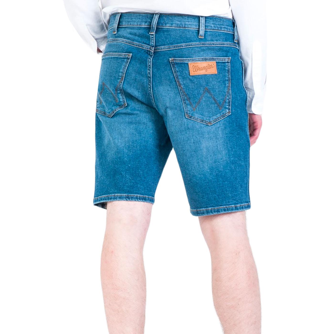 WRANGLER Men's Retro 5 Pocket Denim Shorts Blue Dodge