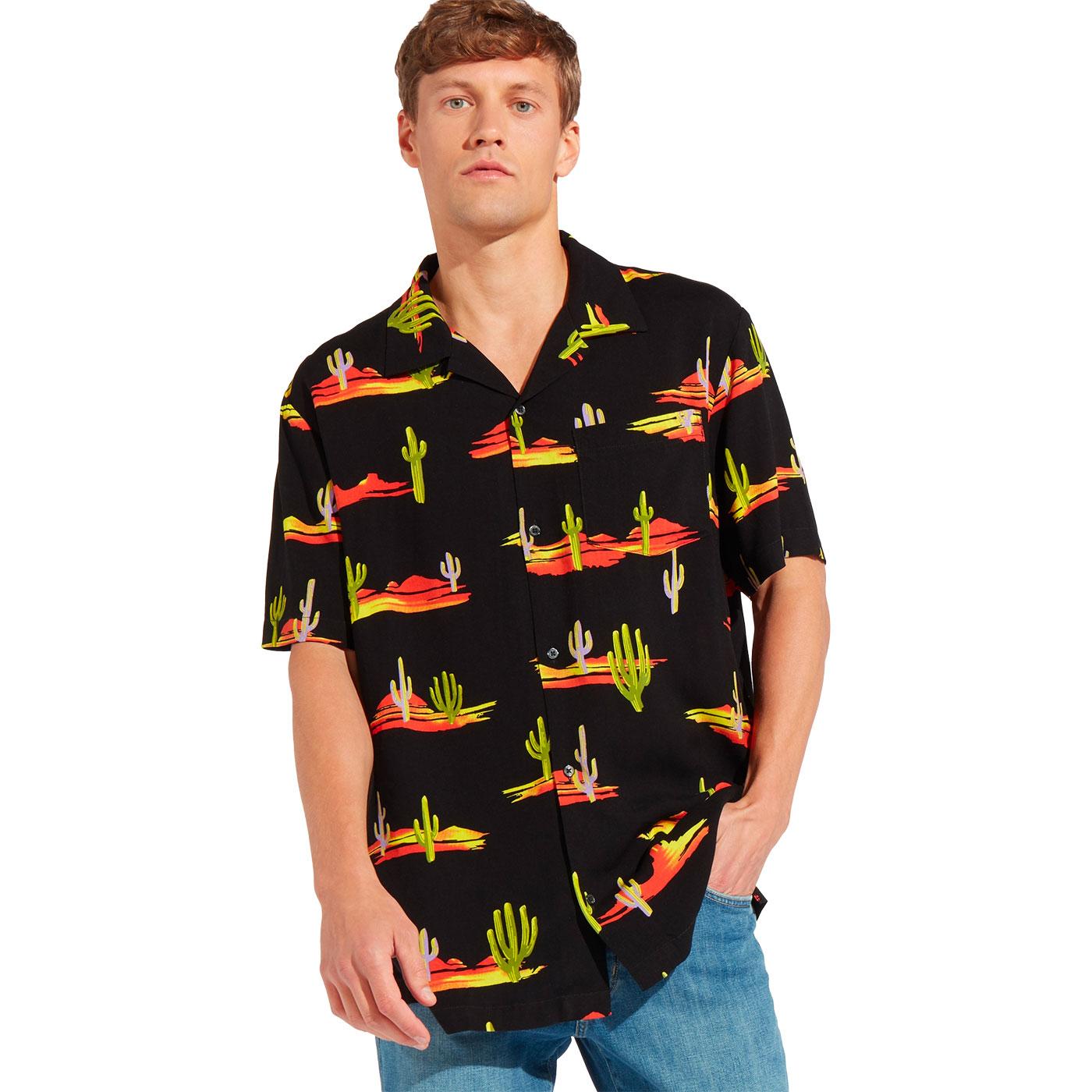 WRANGLER Retro Cactus Print Resort Collar Shirt