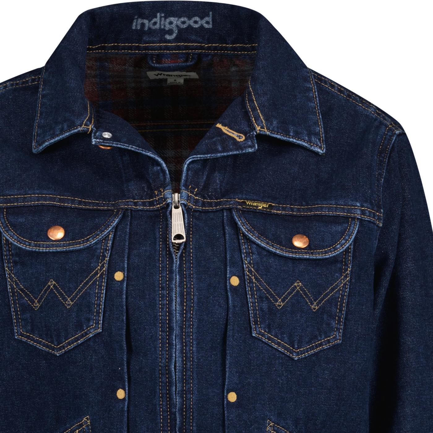 Wrangler Retro Pleated Denim Jacket in Autumn Days