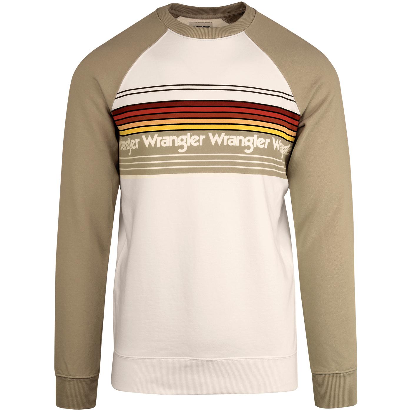 WRANGLER Retro 1970s Rainbow Stripe Sweatshirt