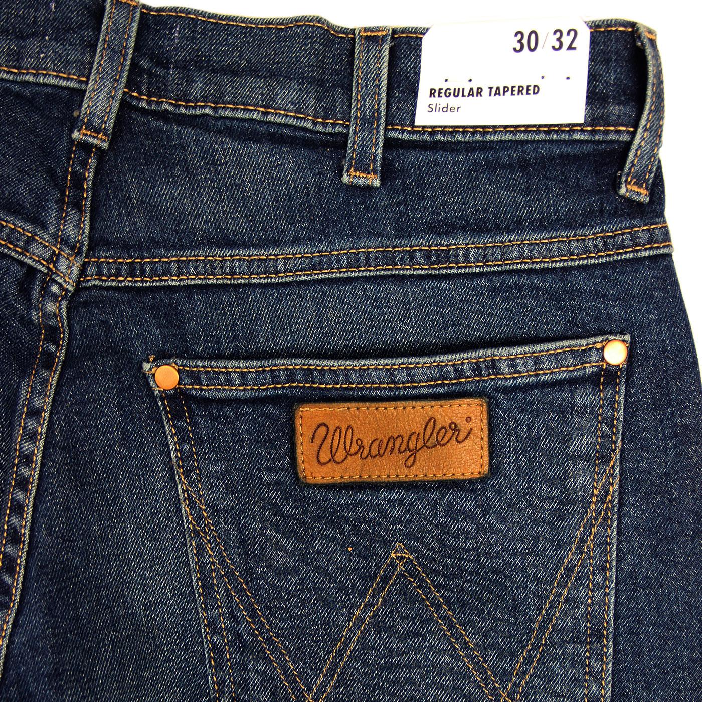 WRANGLER Slider Regular Tapered Denim Jeans in Indigo Wit