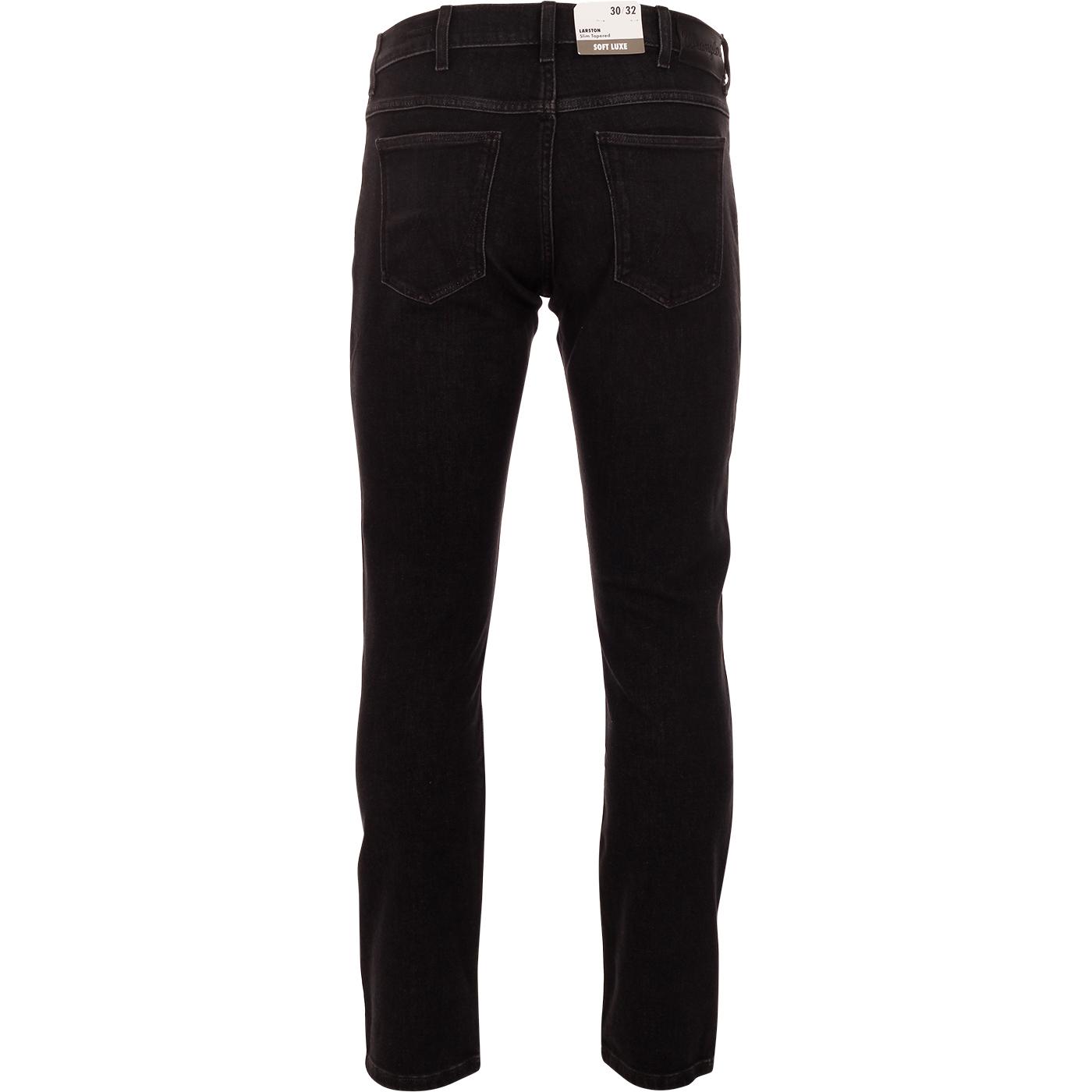 WRANGLER Larston Slim Tapered Denim Jeans in Soft Black