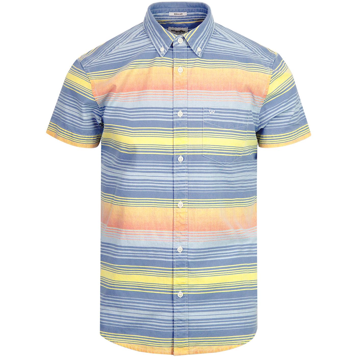 WRANGLER 1 Pkt Gradient Colour Block Stripe Shirt