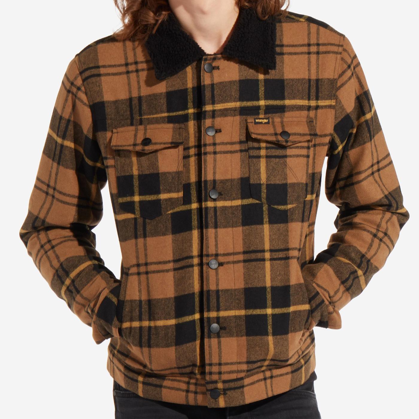 WRANGLER Wool Sherpa Trucker Jacket (Golden Brown)