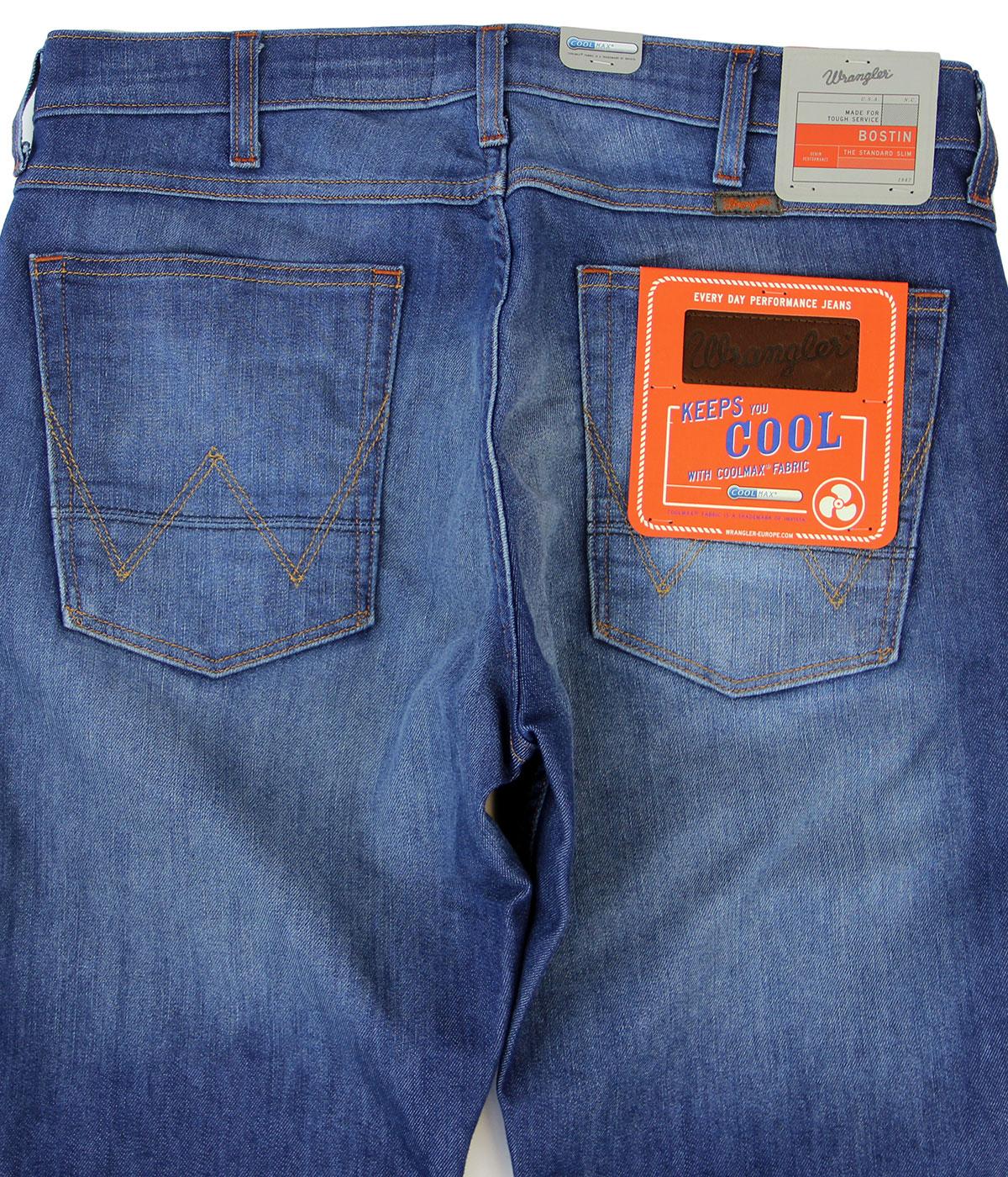 WRANGLER Bostin Retro Mod Slim Coolmax Denim Jeans Make Good