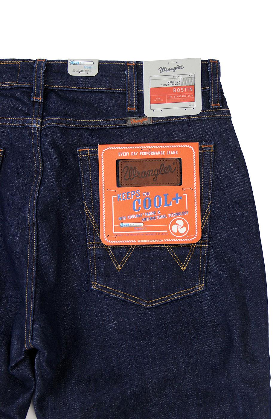 WRANGLER Bostin Retro Mod Slim Coolmax Denim Jeans Ocean Squall