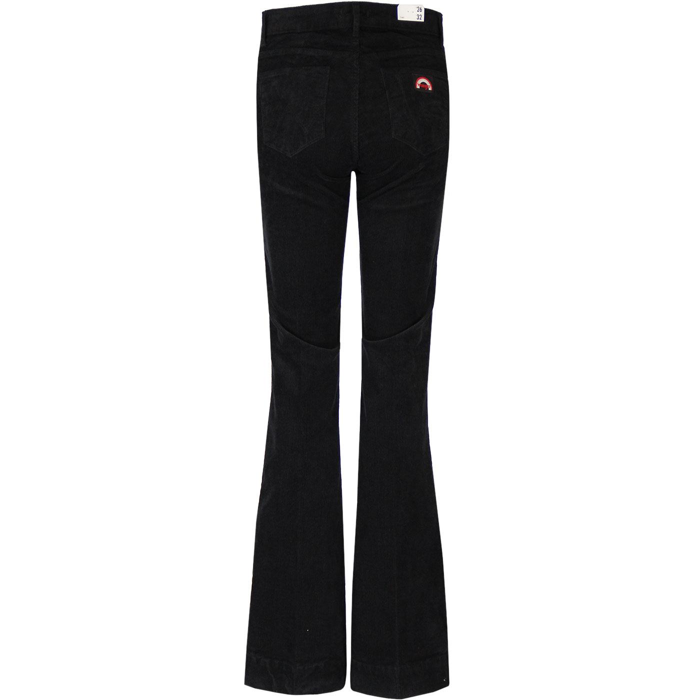 WRANGLER Women's 70's High Waist Cord Flares in Black