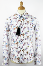 Pinnate 1 LIKE NO OTHER Photo Floral Stripe Shirt