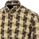 BEN SHERMAN Men's Retro Mod Textured Check Shirt