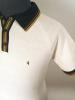 'Gabicci Vintage Knitted Mens Polo' (White/Black)