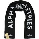 ALPHA INDUSTRIES Men's Retro Knitted Scarf - Black