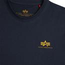 ALPHA INDUSTRIES Basic Small Logo Tee New Navy