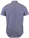 BEN SHERMAN Retro Mod Short Sleeve Gingham Shirt 