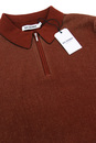 BEN SHERMAN 60s Mod Retro Knitted Tonic Zip Polo