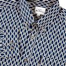 BEN SHERMAN Mens Retro 70s Abstract Print Shirt DB