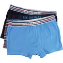 Binks BEN SHERMAN 3 Pack Retro Trunks Navy/Stripe