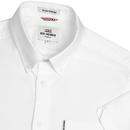 BEN SHERMAN Core SS Button Down Oxford Shirt WHITE