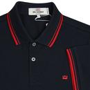 Romford BEN SHERMAN Mod Pique Polo Shirt (Navy)