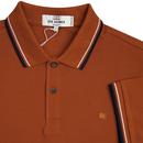 Romford BEN SHERMAN Mod Pique Polo Shirt (Ochre)