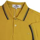 Romford BEN SHERMAN Mod Tipped Polo Shirt (Yellow)