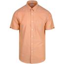 BEN SHERMAN Mod Button Down Oxford Shirt (Orange)
