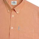 BEN SHERMAN Mod Button Down Oxford Shirt (Orange)
