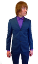 Bright Blue Tonic BEN SHERMAN 3 Button Mod Suit