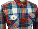 BEN SHERMAN Mens Mod Bold Check Retro Shirt (S)
