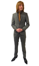 Taupe Check BEN SHERMAN Retro 60s Mod Slim Suit