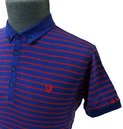 BEN SHERMAN Mens Retro Stripe Jersey Mod Polo Top