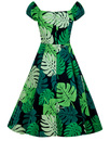 Dolores COLLECTIF Retro 50s Tahiti Palm Doll Dress