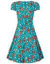 Mimi COLLECTIF Retro Polka Dot Floral Doll Dress