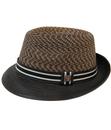 Adrian DASMARCA Retro Mod Sahara Weave Trilby Hat