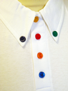 DUNLOP RETRO Mens Mod Contrast Button Polo Shirt W