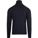 FRENCH CONNECTION 60s Mod Roll Neck Jumper (Navy)