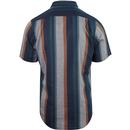 Donnally FARAH Retro 60s Mod Texture Stripe Shirt