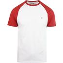 Zemlak FARAH Retro 80s Raglan Baseball T-Shirt RED