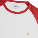 Zemlak FARAH Retro 80s Raglan Baseball T-Shirt RED