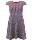 Patti FEVER Retro Sixties Geometric Flared Dress
