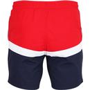 Peter FILA VINTAGE Colour Block Swim Shorts RED