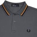 Bomber Stripe FRED PERRY Pique Mod Polo Shirt LEAD