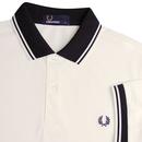 Contrast Rib FRED PERRY Pique Twin Tipped Polo Wht