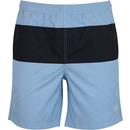 FRED PERRY Retro Contrast Panelled Swim Shorts SKY