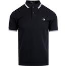 Fred perry mod twin tipped slim fit polo shirt navy
