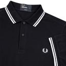 FRED PERRY M3600 Mod Twin Tipped Polo Shirt N/W