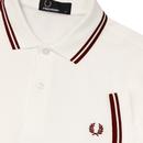 FRED PERRY M3600 Men's Twin Tipped Polo SNOW WHITE